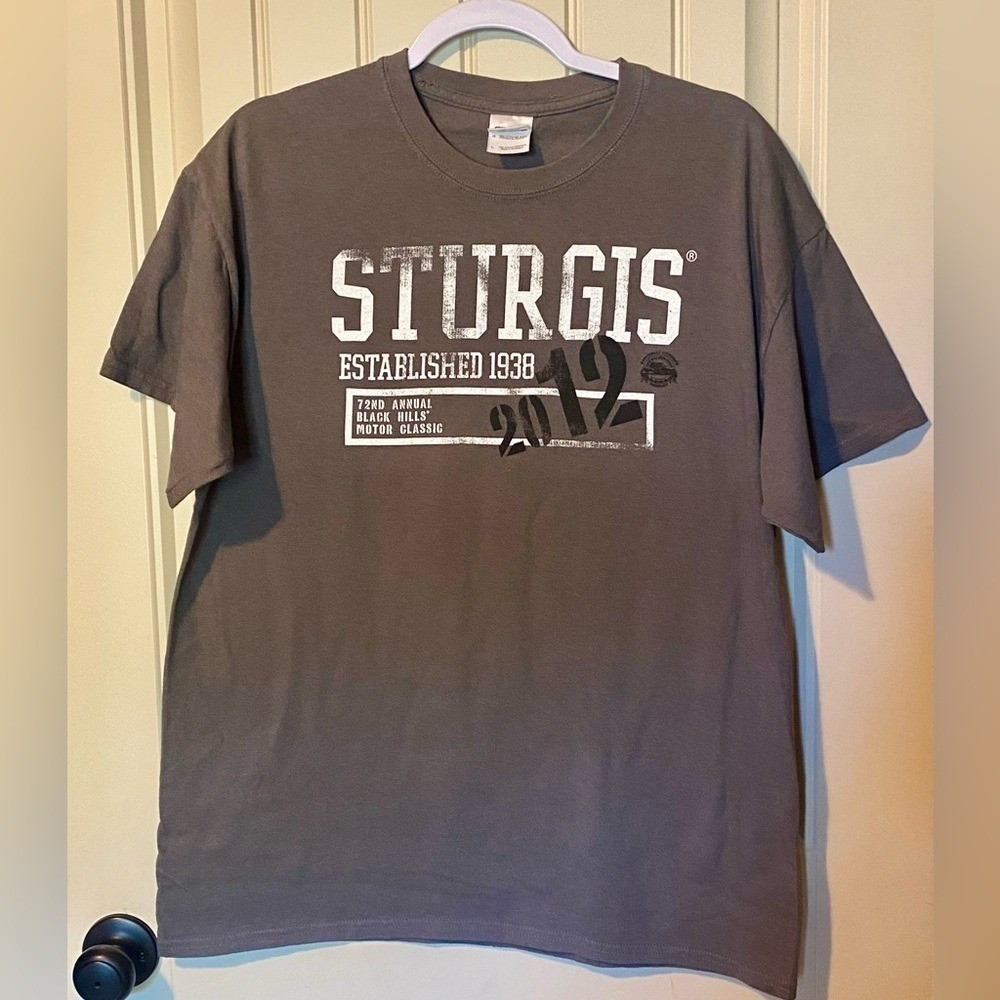Gray Sturgis 2012 Black Hills Short Sleeve Shirt Top